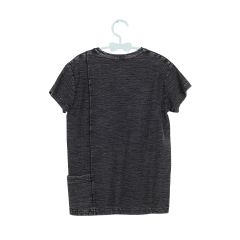 Fashion Leisure 100% Cotton Garment Dye Round Collar Short Sleeve Tee for Boys