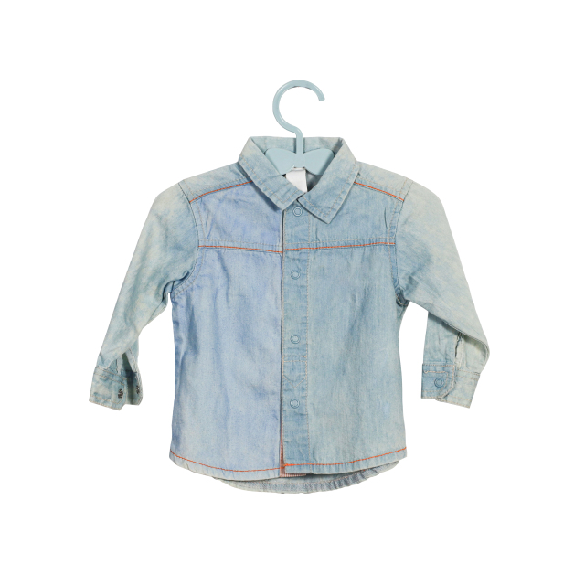 Spring Autumn Classic 100% Cotton Denim Shirts Soft Long Sleeve Casual Shirts for Boys