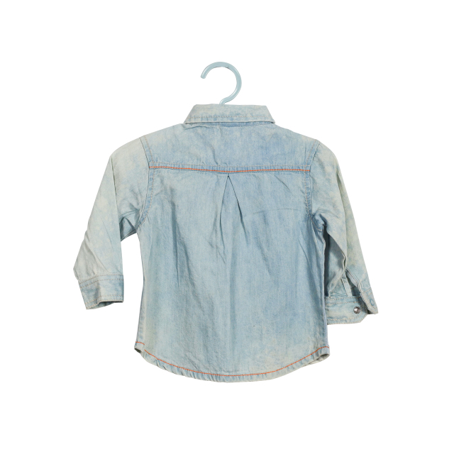 Spring Autumn Classic 100% Cotton Denim Shirts Soft Long Sleeve Casual Shirts for Boys
