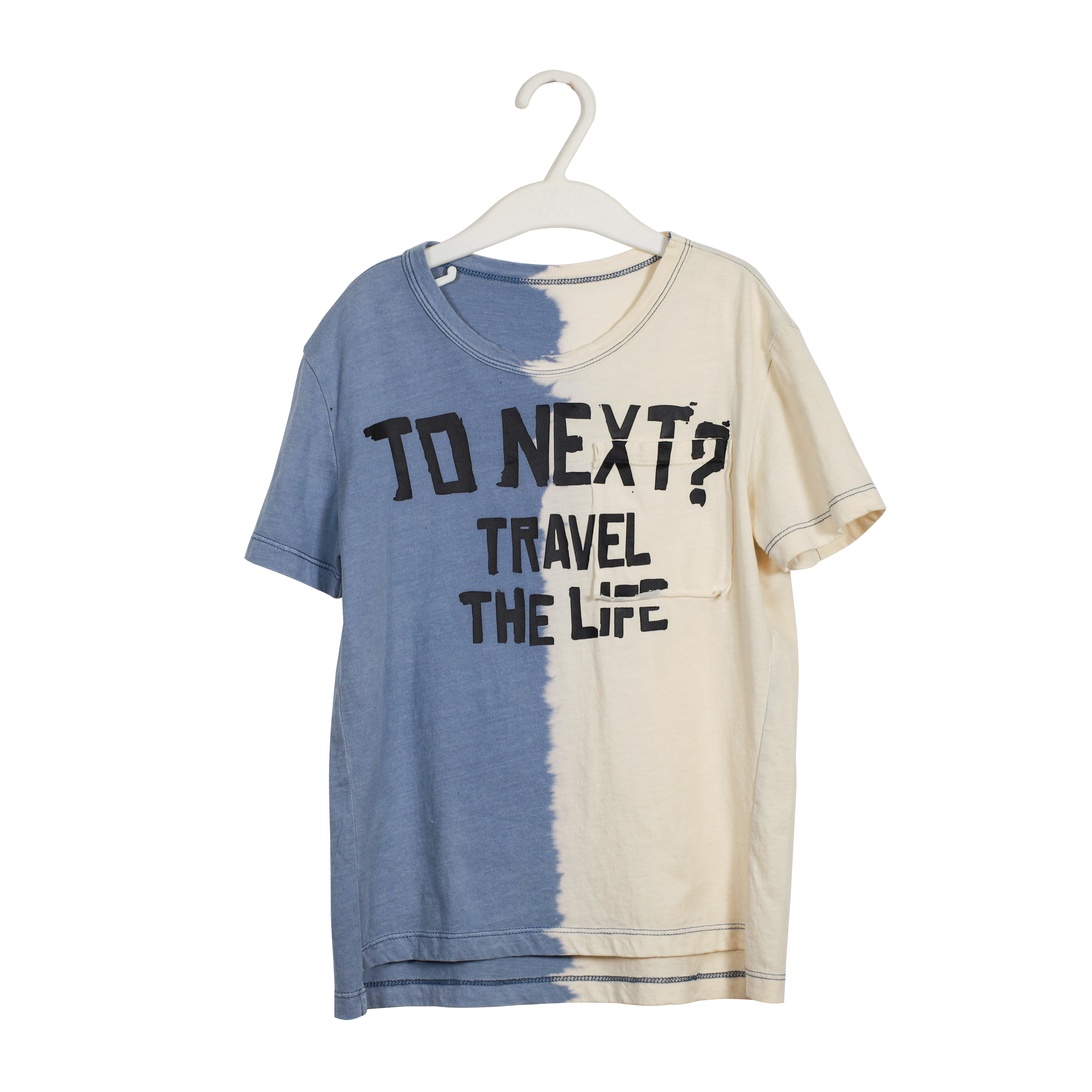 100% Cotton Tie Dye Print Round Collar Loose Short Sleeve Tee for Boys