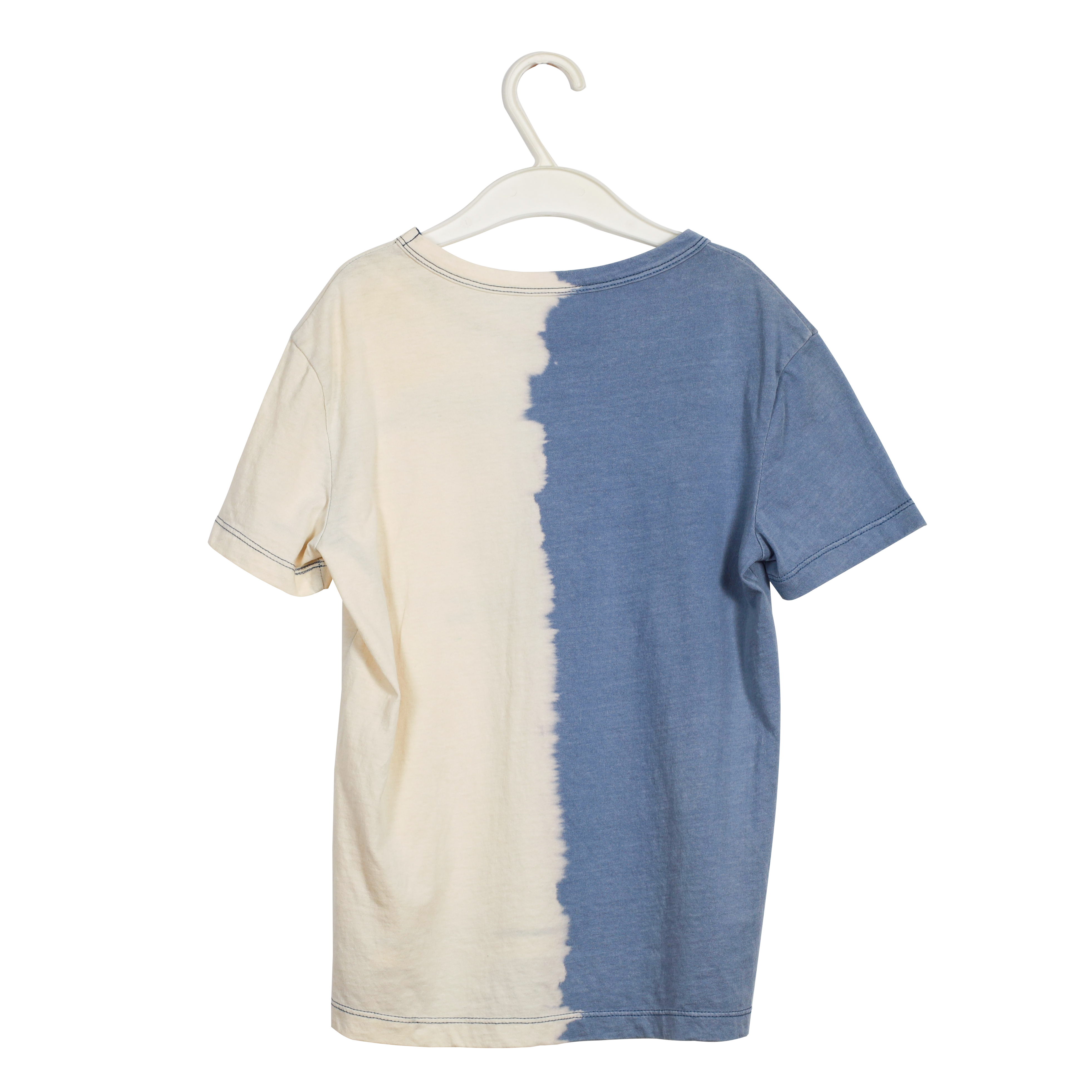 100% Cotton Tie Dye Print Round Collar Loose Short Sleeve Tee for Boys