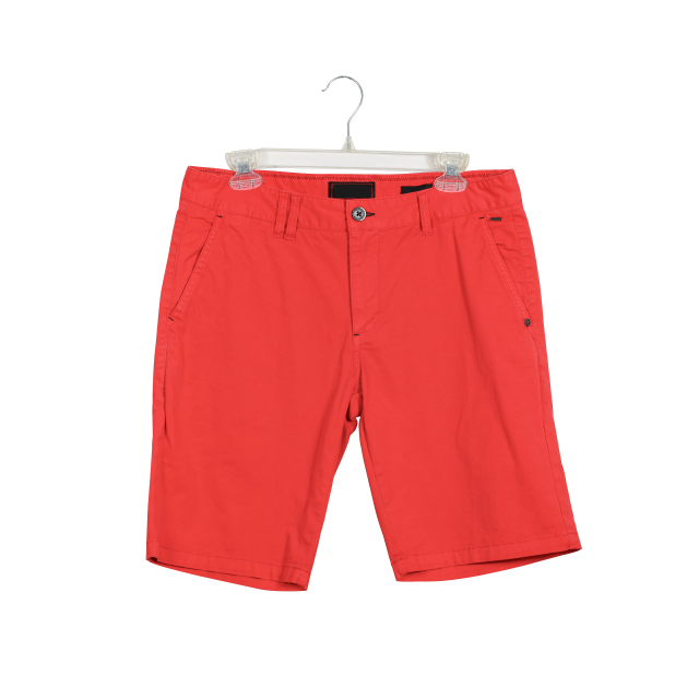 Summer 100% Cotton Trend New Fashion Garment Dye Popular Red Beach Shorts for Man