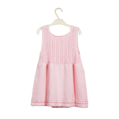 Spring Autumn Popular Pink Floral Knitted Jumper for Girls