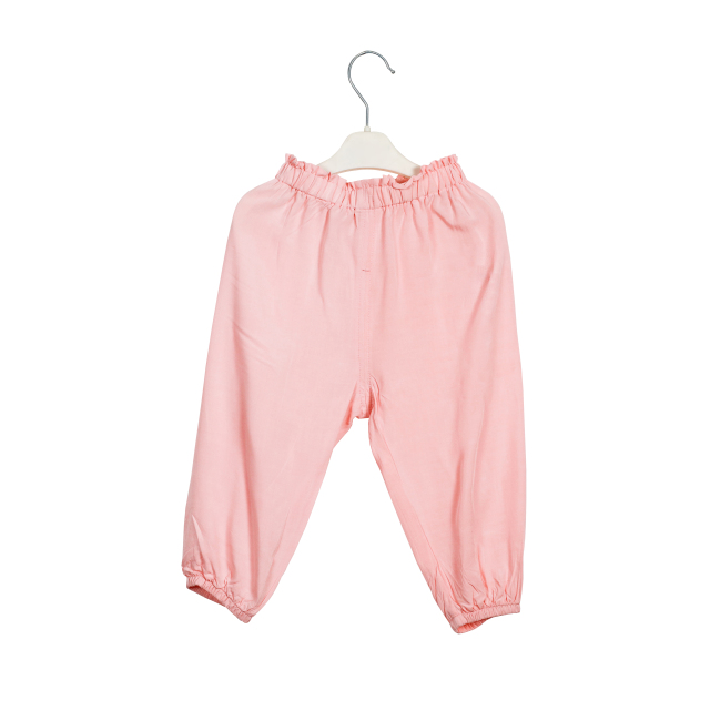 Spring Autumn Fashion Popular Elastic Waistband Pink Pant for Girls