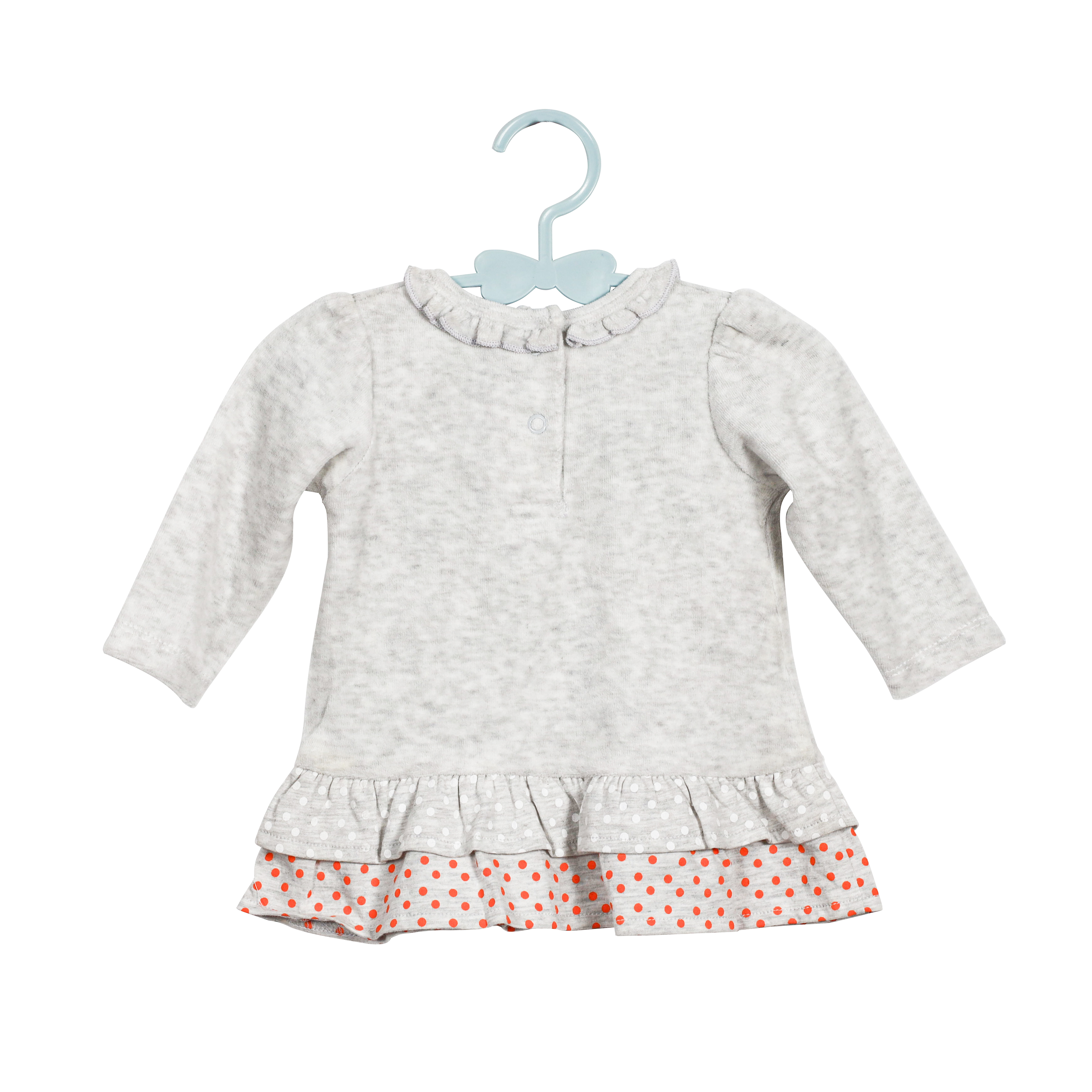 Spring/Autumn Hoodie with Giraffe Embroidery Skirt with DOT Print Hem for Girls