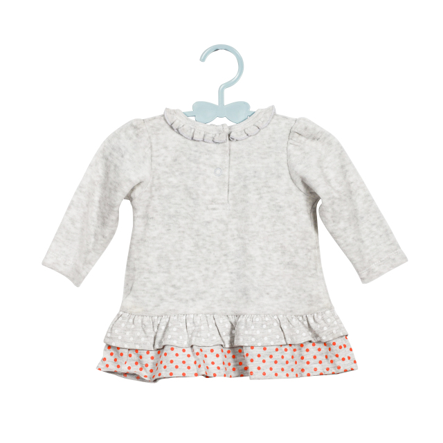 Spring/Autumn Hoodie with Giraffe Embroidery Skirt with DOT Print Hem for Girls