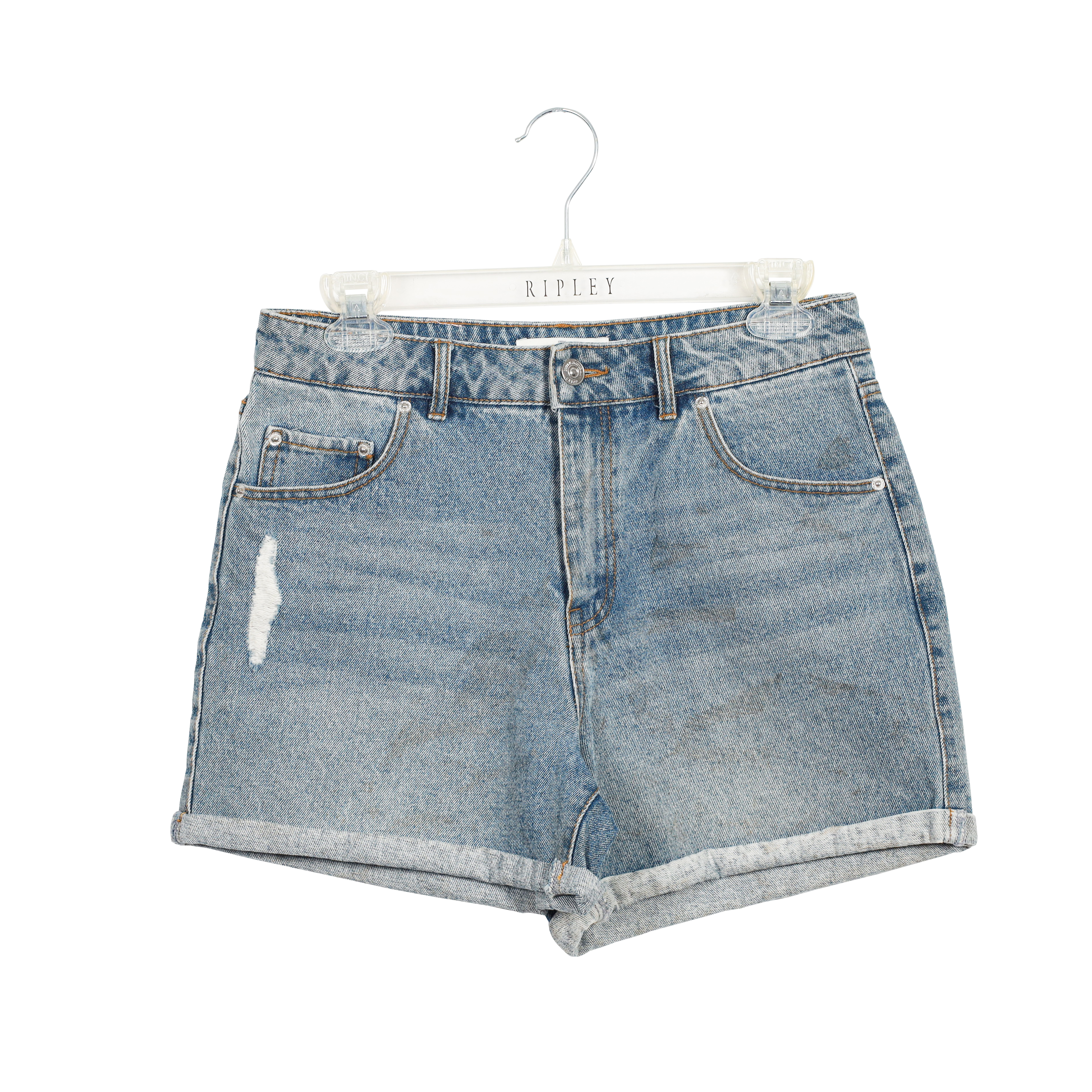 Summer Fashion Popular Rolled-Edge Denim Short for Girls