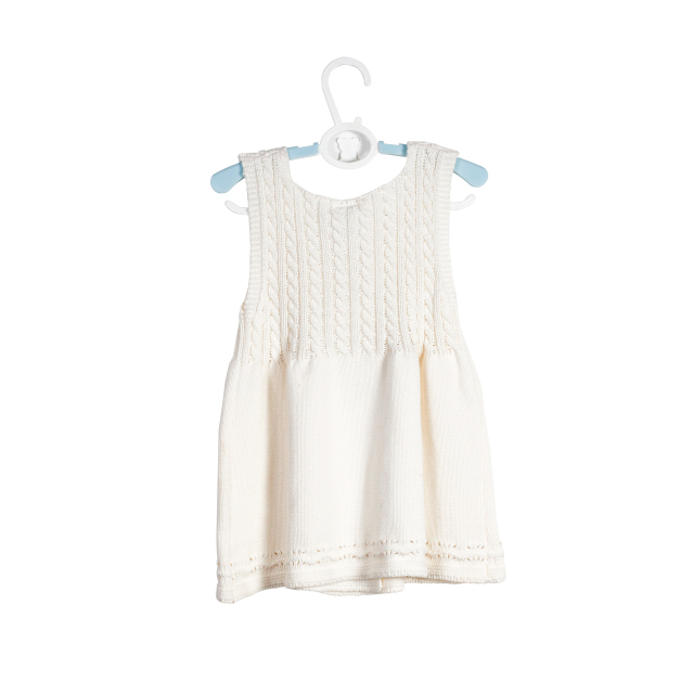 Spring Autumn Popular White Floral Knitted Jumper for Girls