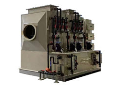 Horizontal packing absorption tower