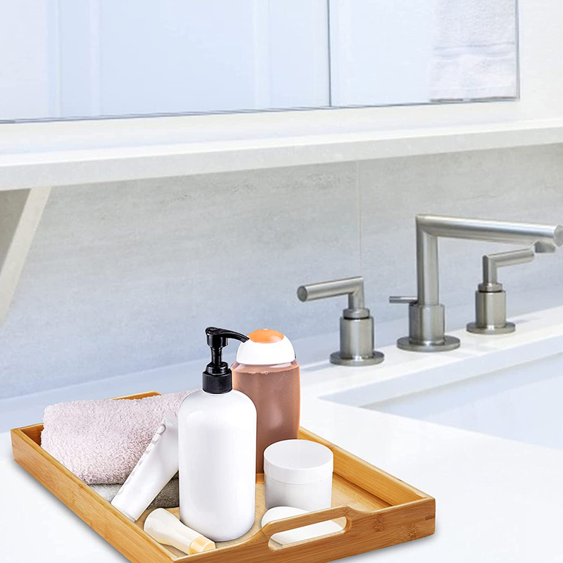 Bamboo Serving Tray with 2 Handles