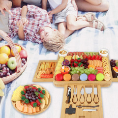 Bamboo Cheese Boards Charcuterie Boards Set