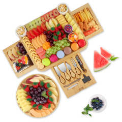 Bamboo Cheese Boards Charcuterie Boards Set