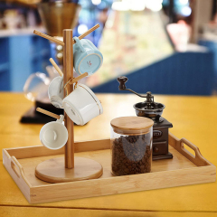 Bamboo Serving Tray with 2 Handles