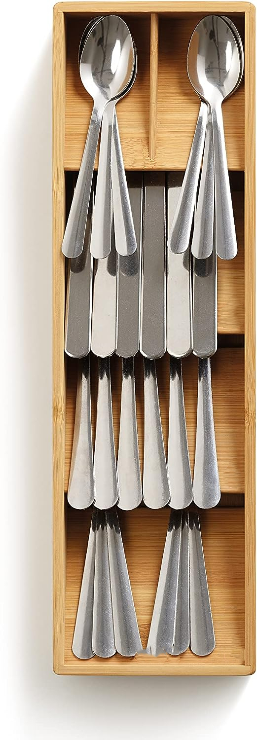 Bamboo Silverware Drawer Organizer
