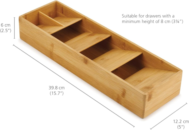 Bamboo Silverware Drawer Organizer