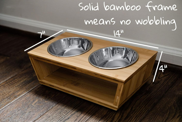 4” Raised Dog Bowls for Small Dogs and Cats.