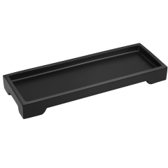 Black Bamboo Organizer Tray for Bathroom Counter