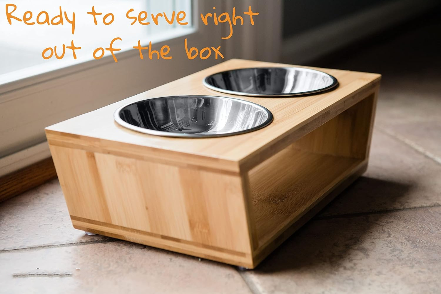 4” Raised Dog Bowls for Small Dogs and Cats.
