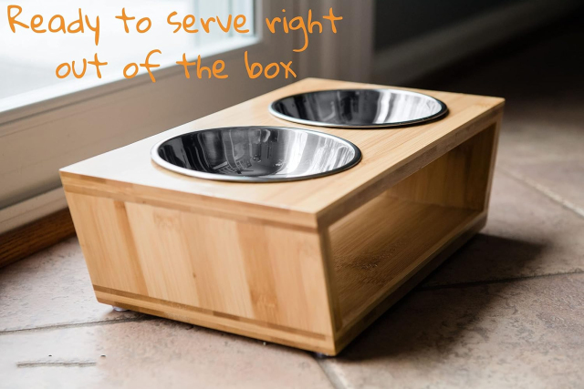 4” Raised Dog Bowls for Small Dogs and Cats.