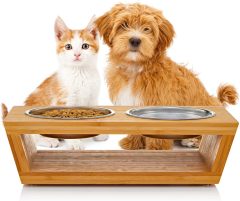 4” Raised Dog Bowls for Small Dogs and Cats.