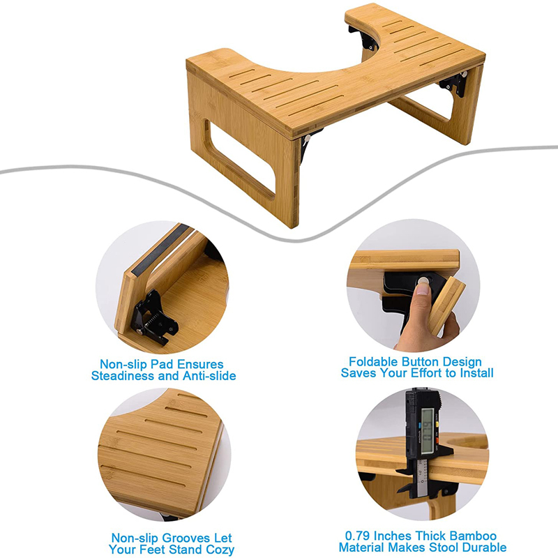 Bamboo Bathroom Toilet Potty Stool Bamboo Toilet Stool