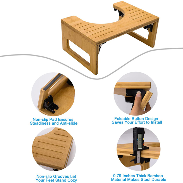 Bamboo Bathroom Toilet Potty Stool Bamboo Toilet Stool