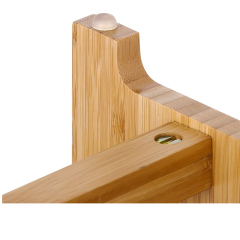 Bamboo Raised Pet Bowls with 2 Stainless Steel Bowls