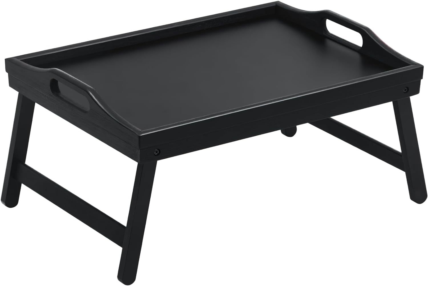 Bamboo Laptop Bed Table with Foldable Legs and Handles