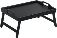 Bamboo Laptop Bed Table with Foldable Legs and Handles