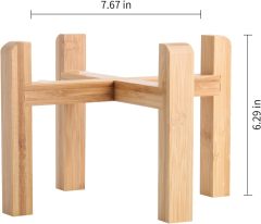 Bamboo Dog Bowl Stand