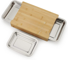 Bamboo Cutting Board with Containers