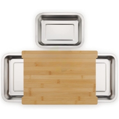 Bamboo Cutting Board with Containers