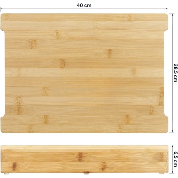 Bamboo Cutting Board with Containers