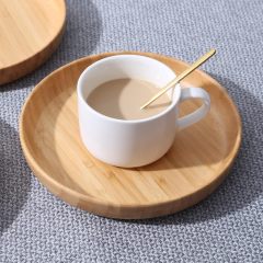 Set of 3  Bamboo Plates 7.5Inch Round Bamboo Plates
