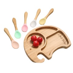 Elephant-Shaped Bamboo Plate