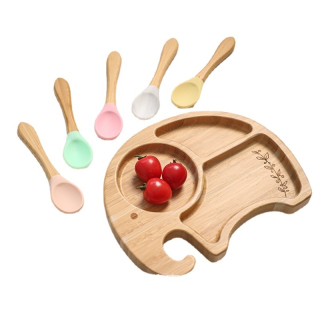 Elephant-Shaped Bamboo Plate