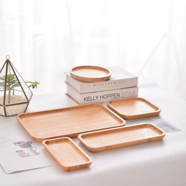 Bamboo Plates Square Bamboo Serving Platter