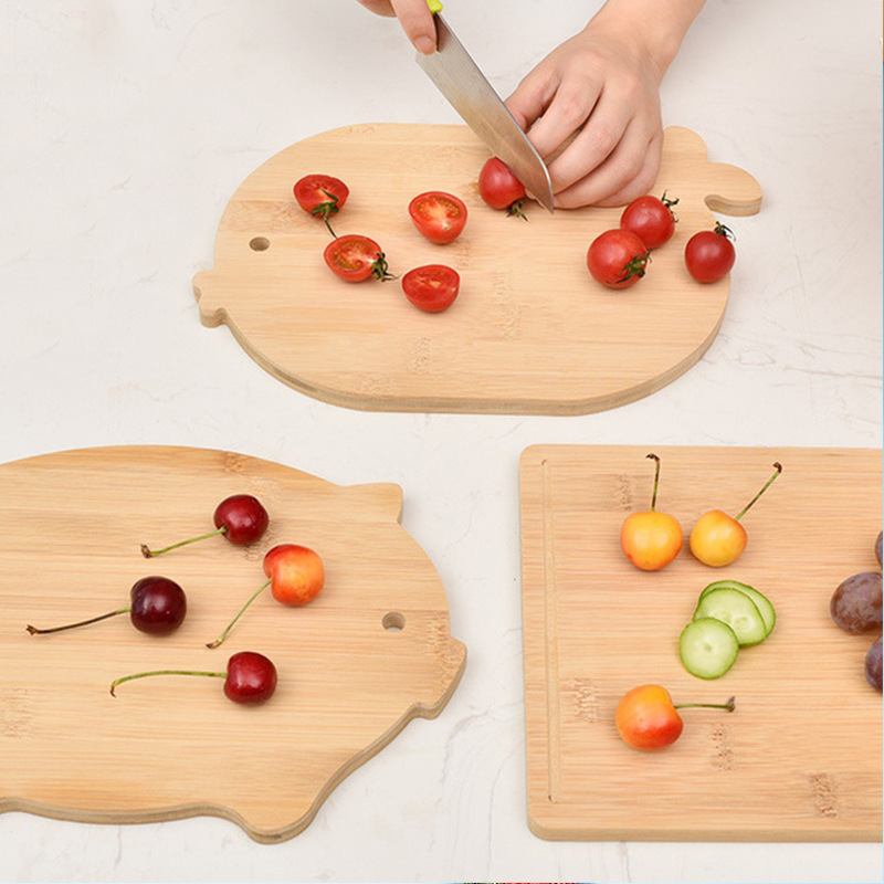 Bamboo Pig Shaped Bamboo Wood Cutting Board
