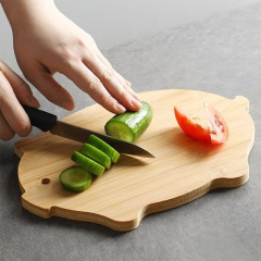Bamboo Pig Shaped Bamboo Wood Cutting Board