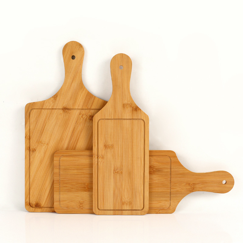 Square Kitchen Bamboo Chopping Board with Handle