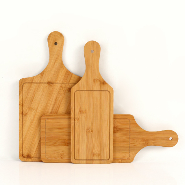 Square Kitchen Bamboo Chopping Board with Handle