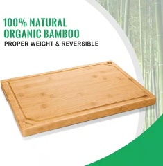 Heavy duty bamboo cutting boards with juice groove