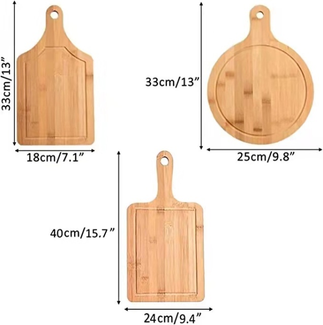 Bamboo Pizza Peel Paddle with Handle