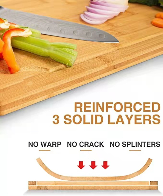 Bamboo Cutting Board Set of 3