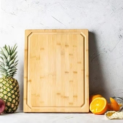 Large Bamboo Chopping Board with Built-In 3 Compartments