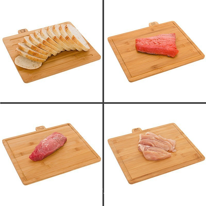 Bamboo Cutting Board Set of 4 Wooden Chopping Board Set With Holder
