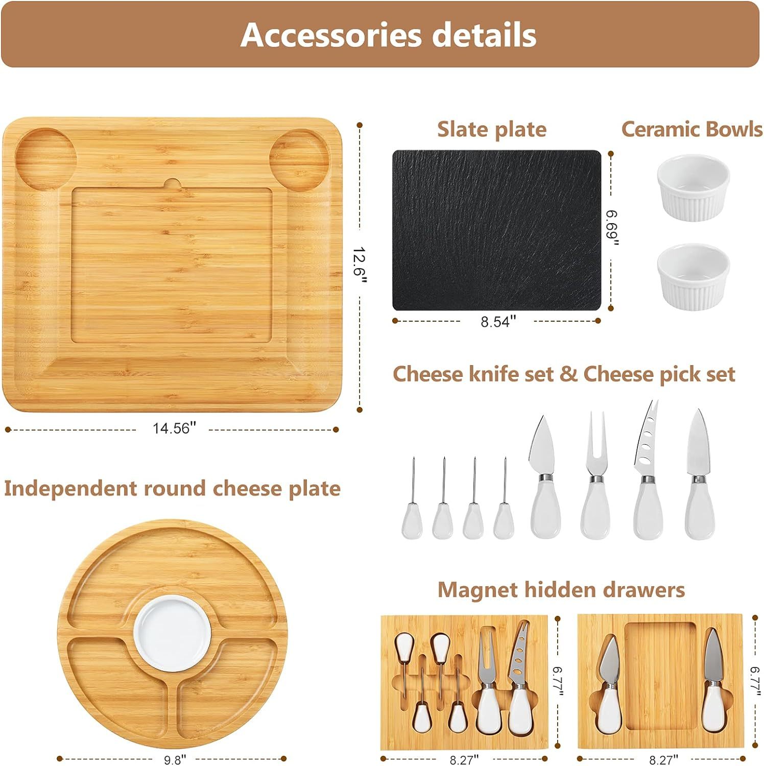 Bamboo Cheese Charcuterie