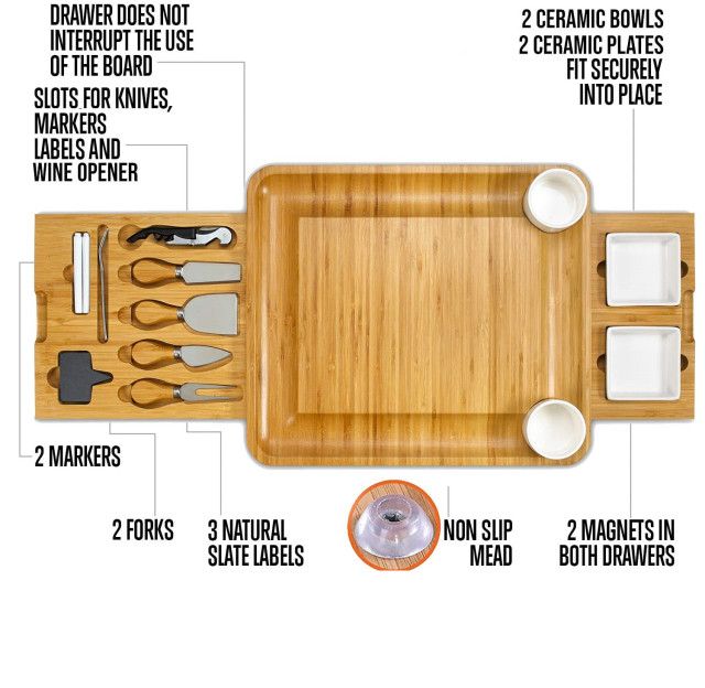 Organic Bamboo Cheese Cutting Board