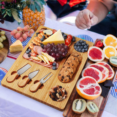 Square Unique Bamboo Charcuterie Board