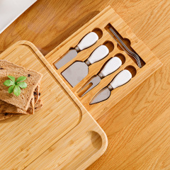 Kitchen Premium Bamboo Cheese Board Set